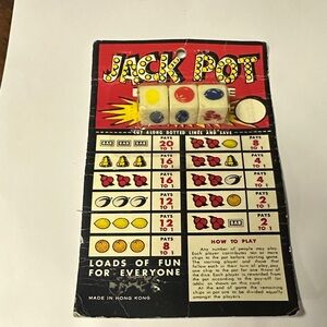Vintage Jack Pot Game N I P